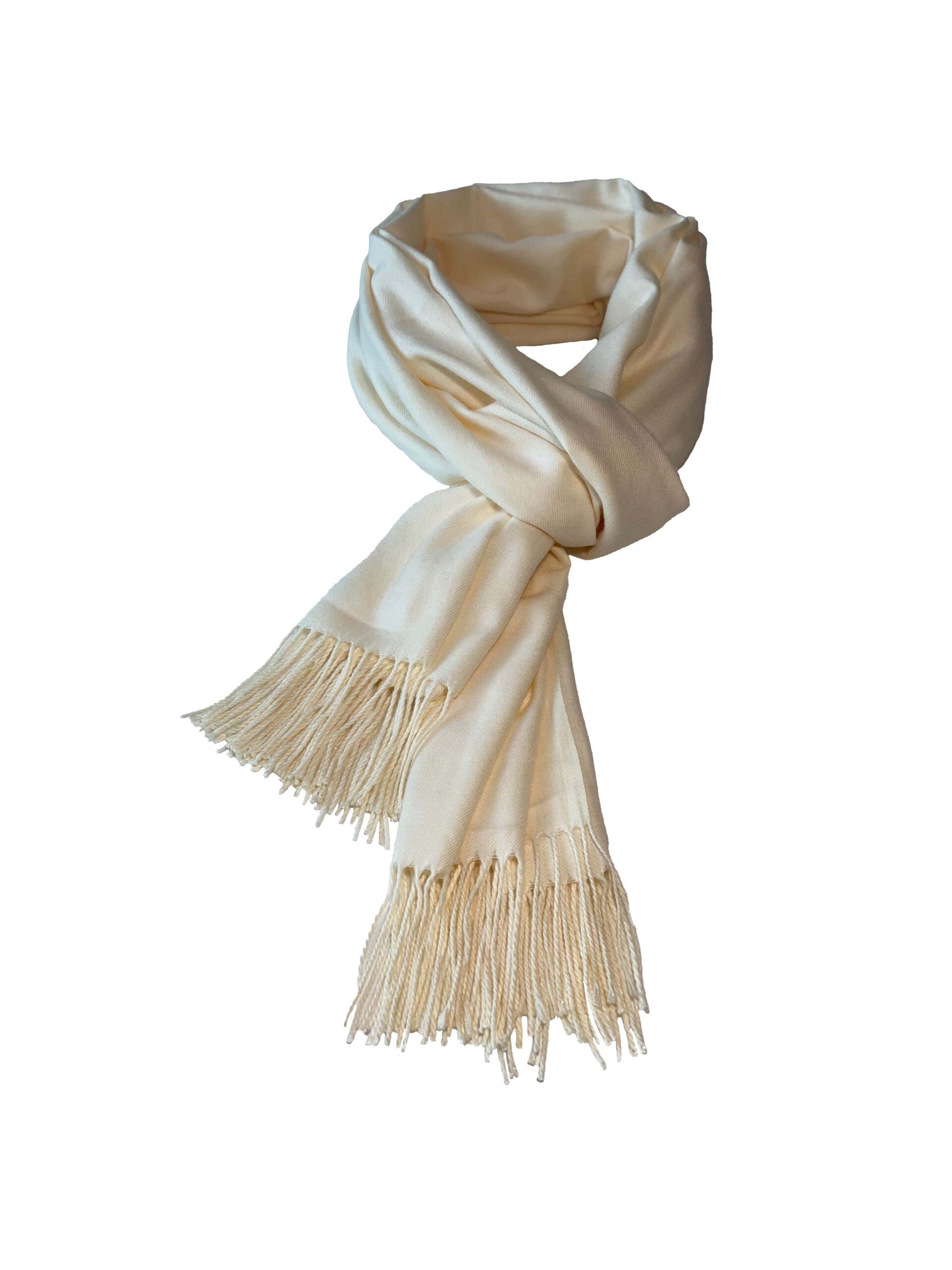 Terug kijken Rood Afgrond basic cashmere sjaal gebroken wit