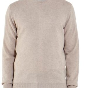 Beige rondehals heren 100 cashmere