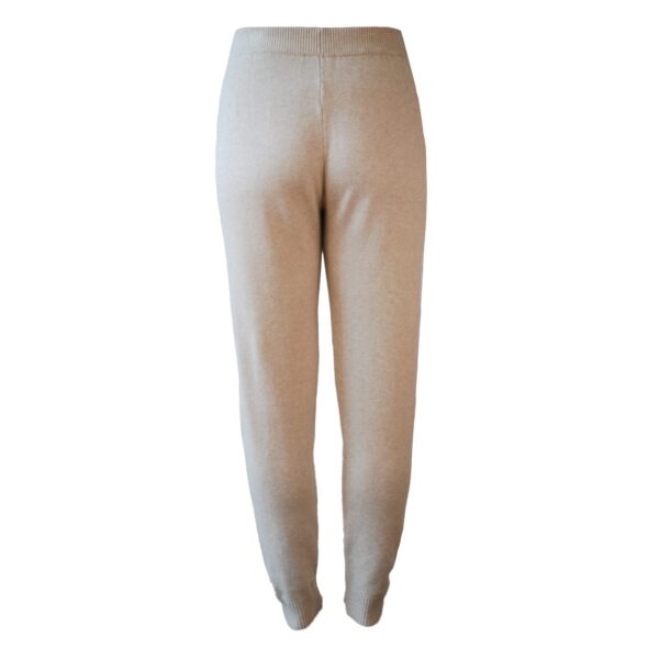 CASHMERE BROEK ECRU ACHTERKANT