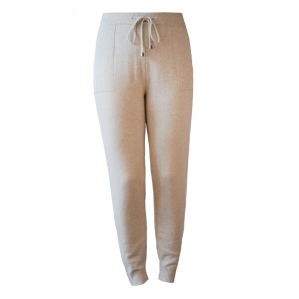 CASHMERE BROEK ECRU VOORKANT