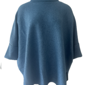 ANNA PONCHO JEANS BLAUW